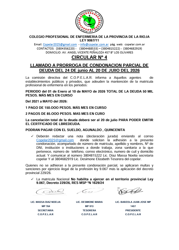 Sorteo Día del Enfermero